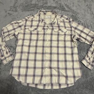 Columbia Mens Long Sleeve Plaid Button Up Shirt XXL Tall Outdoor Adventure